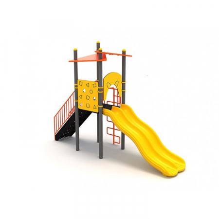 MOBILIER URBAN & LOCURI DE JOACA - 14M Clasic Echipament loc de joaca exterior parc din metal cu Scara si Tobogan Dublu