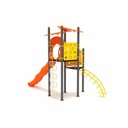 MOBILIER URBAN & LOCURI DE JOACA - 16M Clasic Echipament loc de joaca exterior parc din metal cu Tobogan si Cataratoare