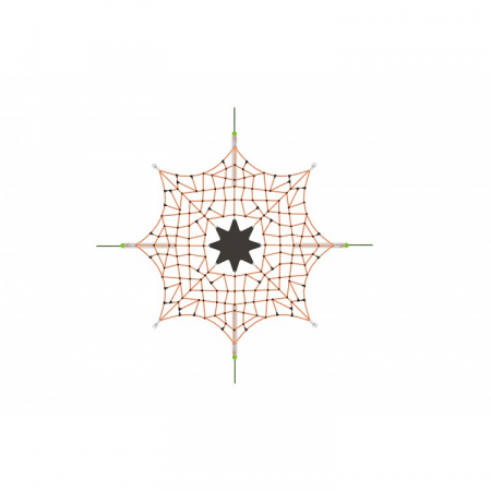 34IP Seria Franghie Echipament loc de joaca cu Cățărătoare Spider [1]