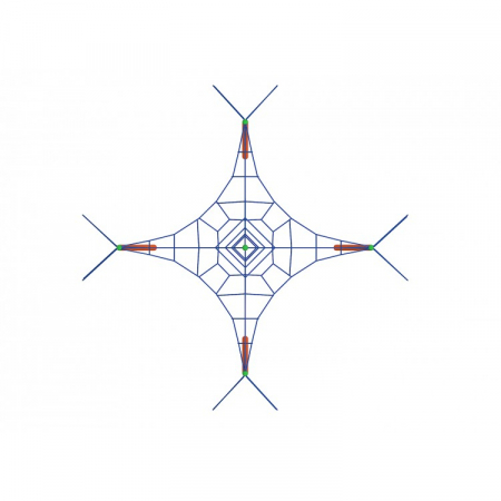 44IP Seria Franghie Echipament loc de joaca cu Cățărătoare Spider [1]