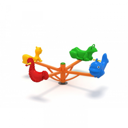 64OE Carusel rotativ Element loc de joaca Figurine animale cu 4 locuri [3]