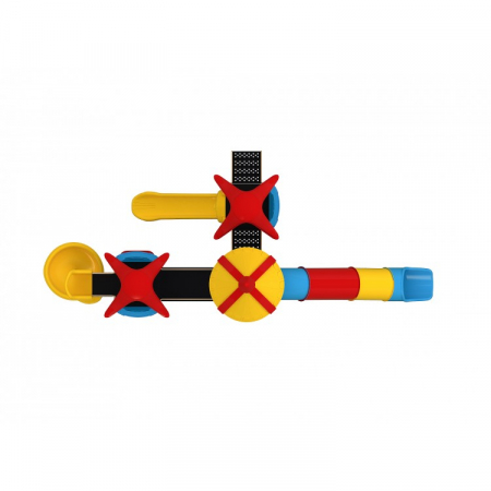 69M Clasic Echipament loc de joaca exterior parc din metal cu Scară 3 Tobogane și 2 Băncute [2]