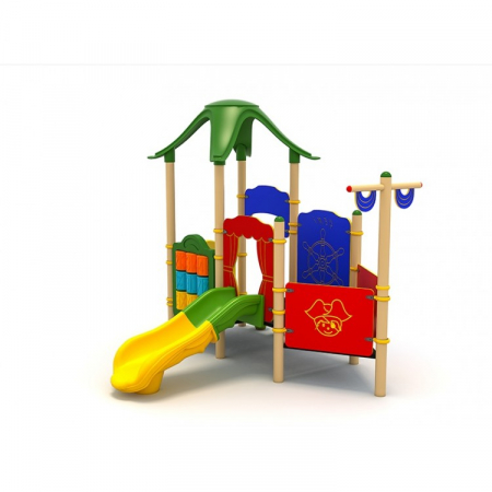Echipamente joacă METAL - 91M Clasic Echipament loc de joaca exterior parc din metal cu Tobogan Cățărătoare și Activități
