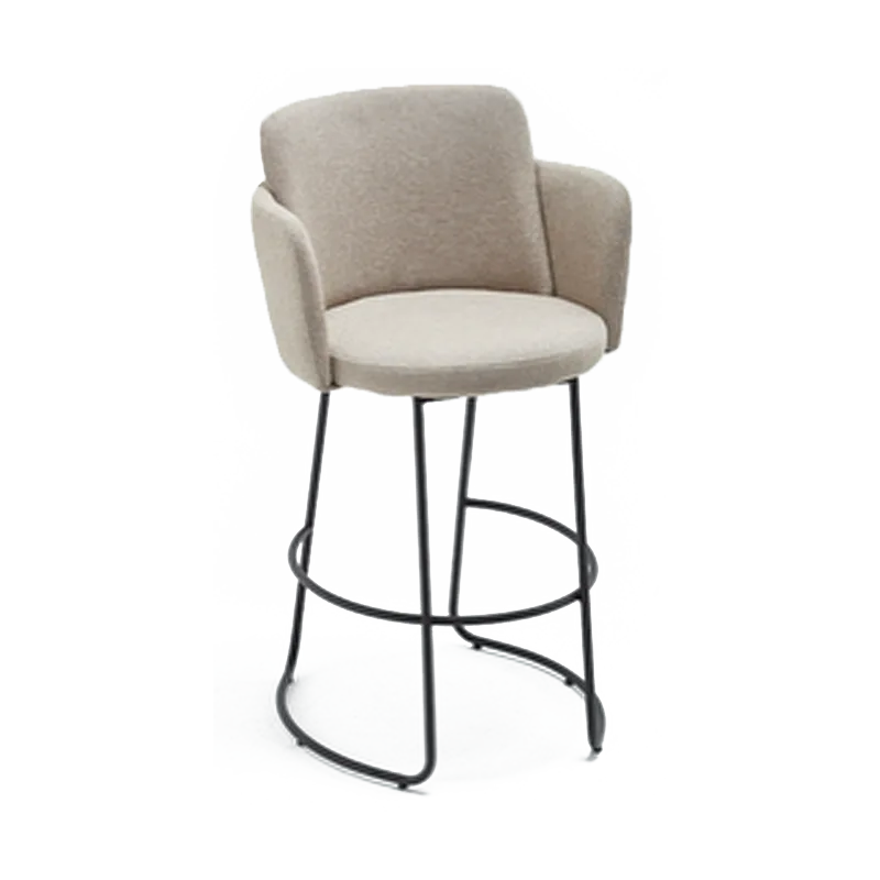 Scaune de bar metal - Scaun de bar cu cadru metalic si scoica tapitata - AZIS