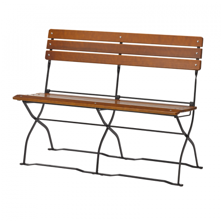 Banchete & tabureti - Banca terasa/outdoor pliabila cadru metalic sezut si spatar tapitat KEMPTEN