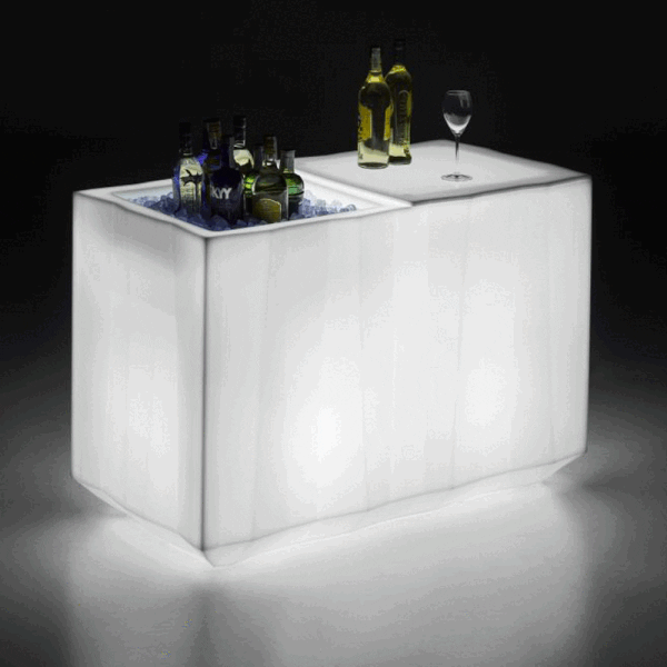 Consola bar - Consola modulara luminoasa cu doua frapiere pentru exterior din polipropilena FROZEN CATERING COUNTER