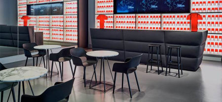 Birou pentru receptie, modular si tapitat OBLIQUE SOFT [7]