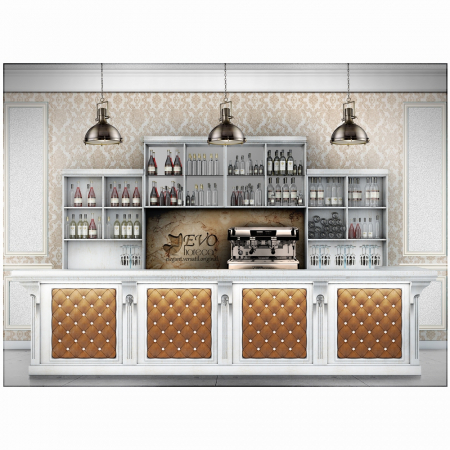 Bar clasic custom din MDF furniruit si lemn masiv la comanda BRITISH [6]