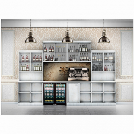 Bar clasic custom din MDF furniruit si lemn masiv la comanda CHIC [3]