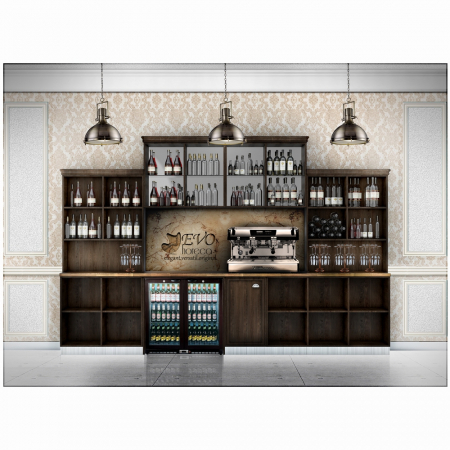 Bar clasic custom din MDF furniruit si lemn masiv la comanda CHIC [5]
