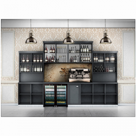 Bar clasic custom din MDF furniruit si lemn masiv la comanda GEOMY [1]
