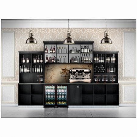 Bar clasic custom din MDF furniruit si lemn masiv la comanda TRADITTIO [1]