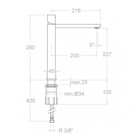 Baterie inalta lavoar monocomanda KUATRO 4710N [1]