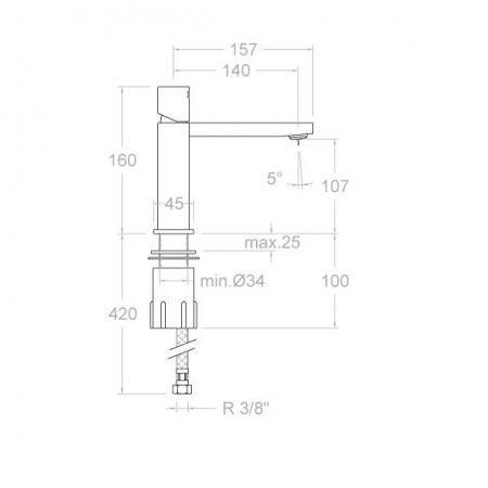 Baterie lavoar monocomanda KUATRO 4702 [1]