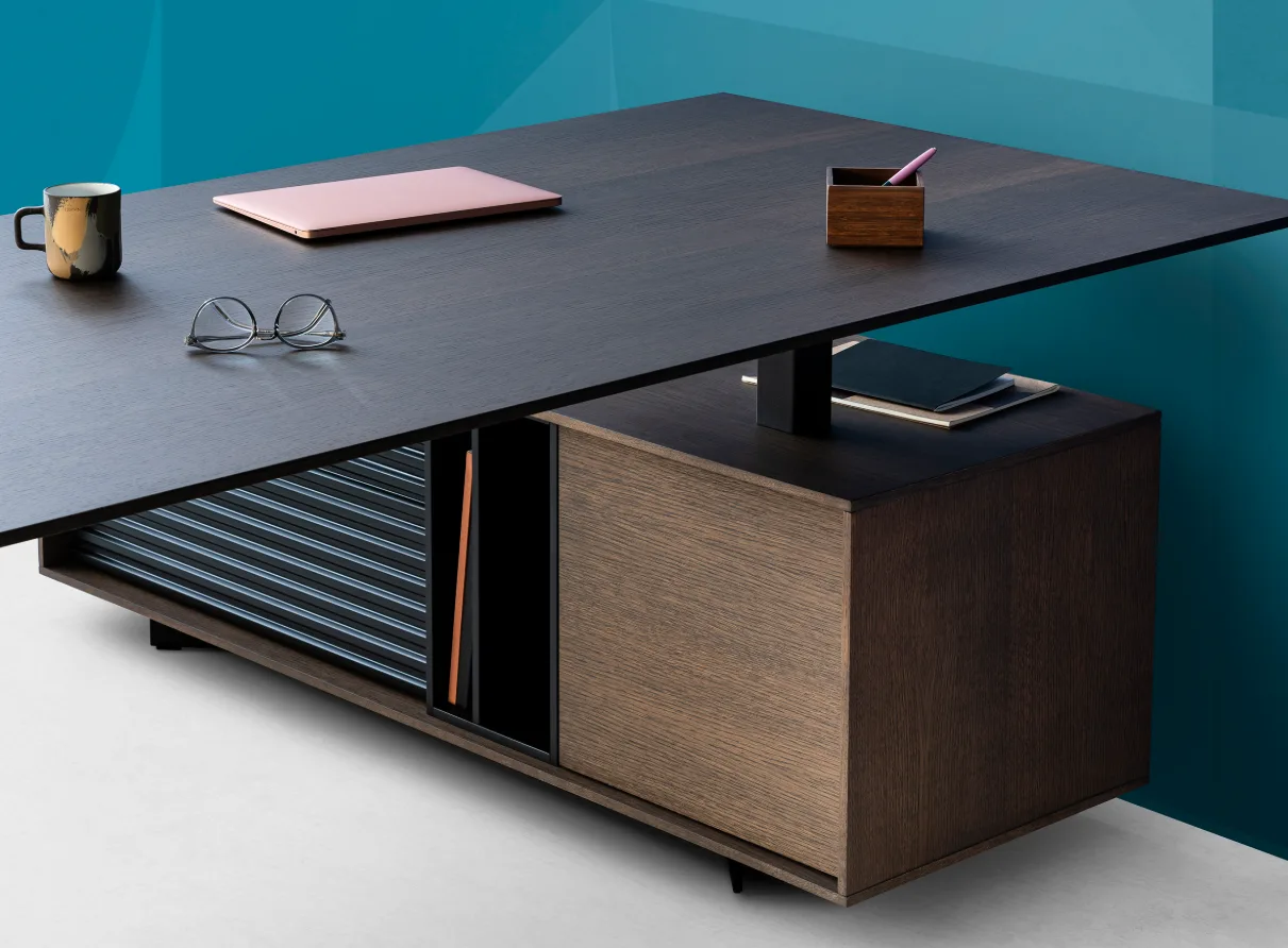 Birou directortial modern cu consola inclusa - DIGNIS [1]