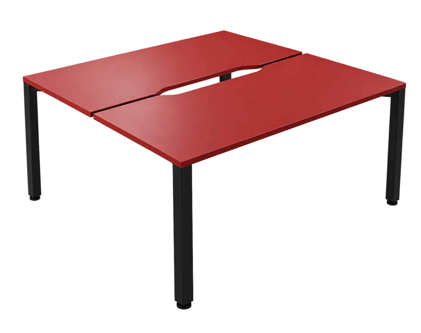 MOBILIER OFFICE - Birou dublu pentru doua persoane cu orificiu pentru cabluri - MINIMUS