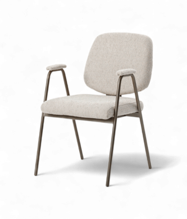 Scaune tapitate - Scaun cu brate in stil mid-century pentru HoReCa - BRENTA