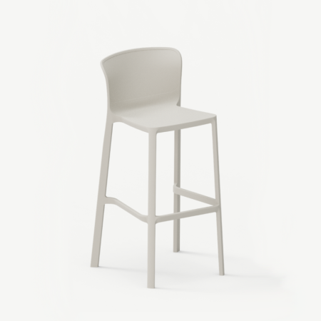Scaune de bar plastic - Scaun de bar din plastic cu design scultural - BROOKLYN H75