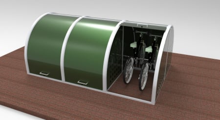 MOBILIER URBAN & LOCURI DE JOACA - Cabina inchisa pentru BICICLETE