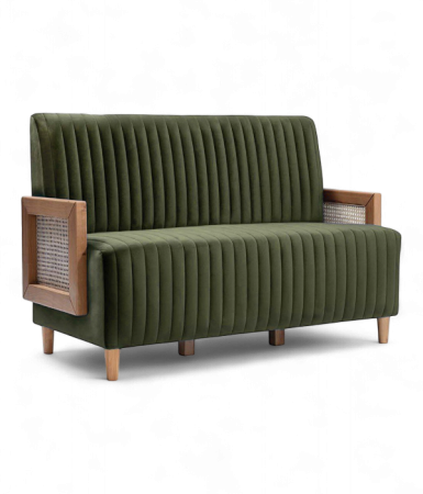 Canapele restaurant - Canapea eleganta cu brate din lemn masiv - ARROW