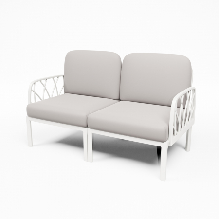 Canapea din plastic - Canapea lounge pentru 2 persoane cu cadru din plastic pentru terasa - RIMINI