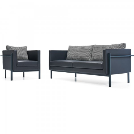 Canapea moderna in stil neo industrial cu 2 locuri - TESLA [1]