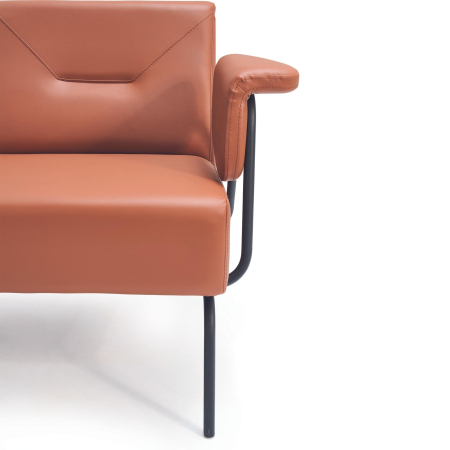 Canapea office in stil industrial cu picioare din metal - LENA [1]