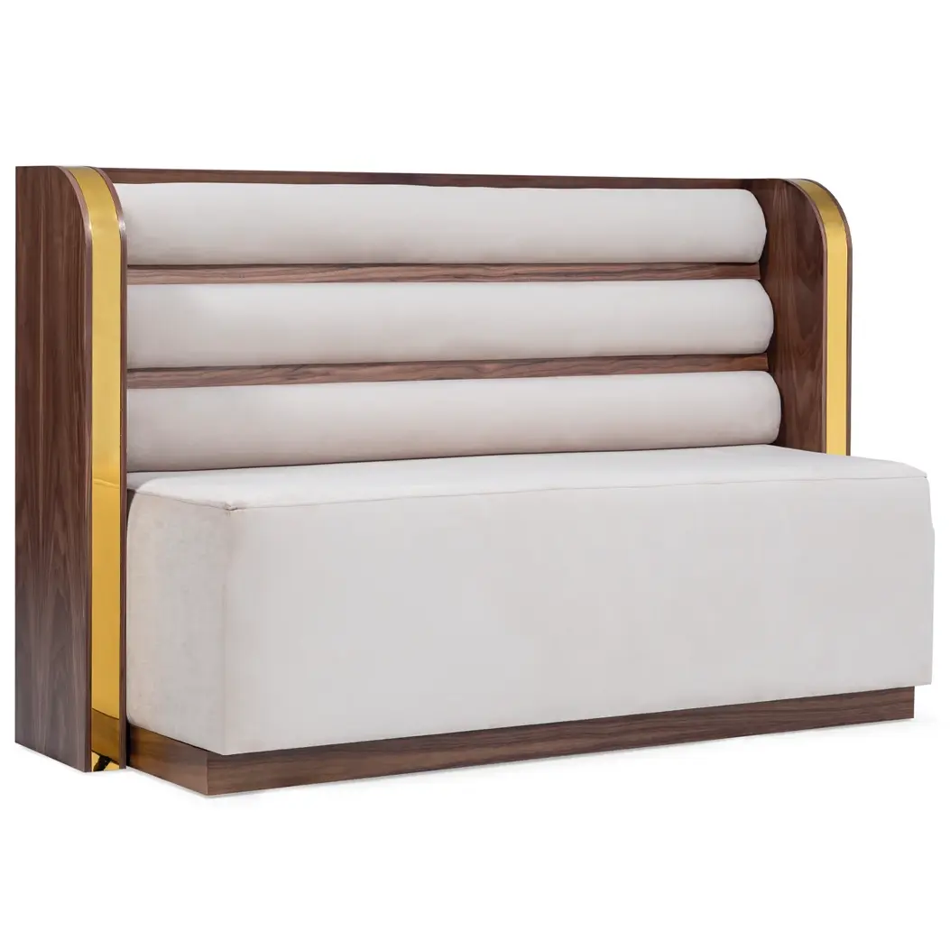 MOBILIER HORECA - Canapea pentru restaurant cu cadru din PAL in stil Art Deco MACARON