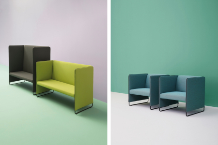 Canapea tapitata de 2 locuri cu spatar inalt si tratament acustic - ZIPPO 140 [4]