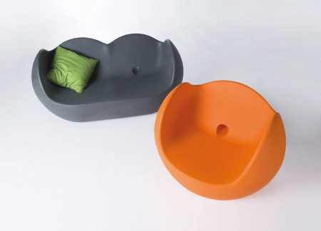 Canapele in stil mid century din plastic pentru exterior - BLOSSY [4]