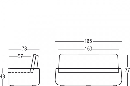 Canapea din plastic pentru terasa / gradina - BOLD SOFA [3]