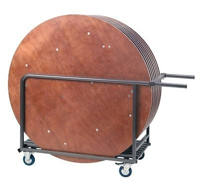 Carucioare pentru mese pliante rotunde si patrate U-table, Ocean, Big Feet, mese rotunde cu blat HPL