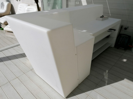 Colt bar modular luminos pentru exterior din polietilena OBLIQUE CORNER [6]