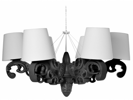 Lampi suspendate - Lustra in stil baroc din plastic multicolor - CROWN OF LOVE