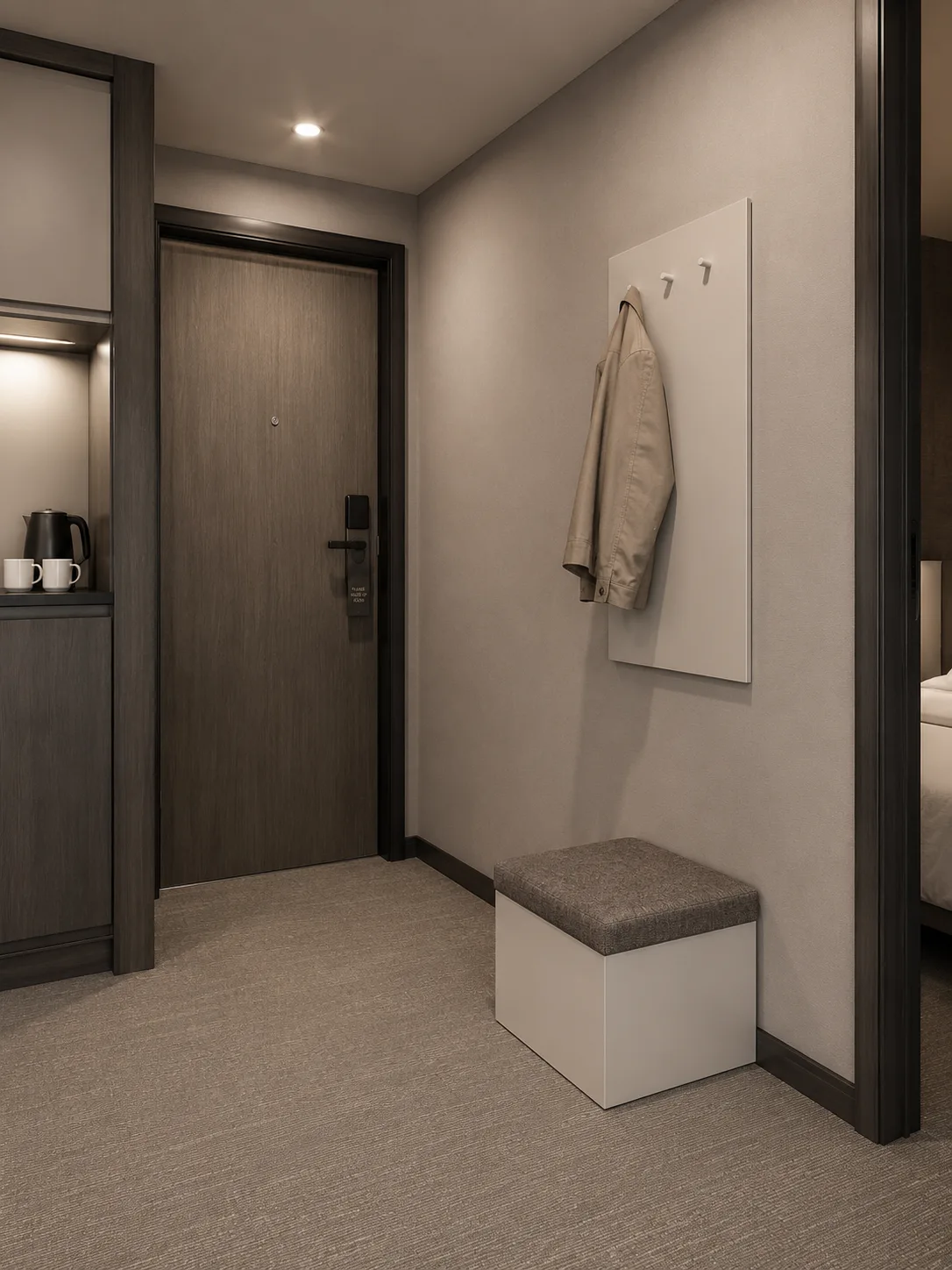 Cuier cu taburet realizat la comanda pentru camera hotel - 005 [1]
