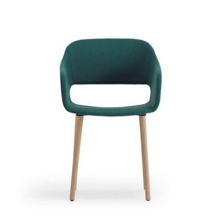 Fotolii si Demifotolii HoReCa - Demifotoliu tapitat cu cadru lemn - BABILA 2756