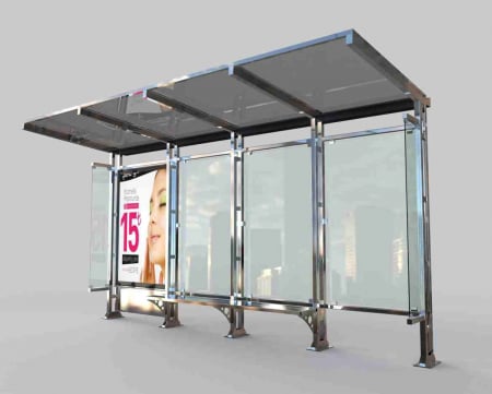 Statii de Autobuz - EBRULI 02 Mobilier urban stradal Statii de autobuz din otel inoxidabil