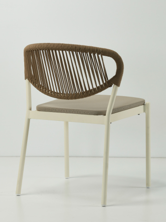 Scaun de terasă elegant cu șezut mesh și cadru metalic – EYES [2]