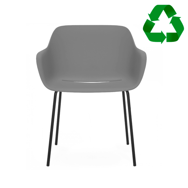Fotolii din metal - Fotolii scoica plastic cadru metalic BABILA XL 2734R