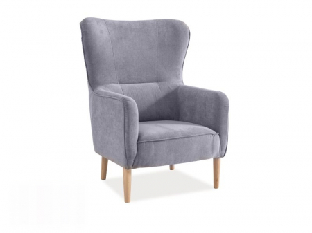 Fotoliu tapitat cu cadru lemn tip wingback - RELAX [5]