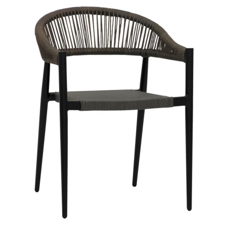 Fotolii cafenea - Fotolii terasa/outdoor aluminiu vopsit cu sezut plasa si spatar corzi RSE72