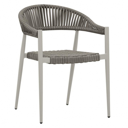 Fotolii terasa/outdoor aluminiu vopsit cu sezut si spatar corzi RSE71