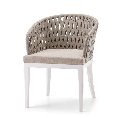 Fotolii din metal - Fotolii terasa outdoor scoica corzi textile MAIORCA