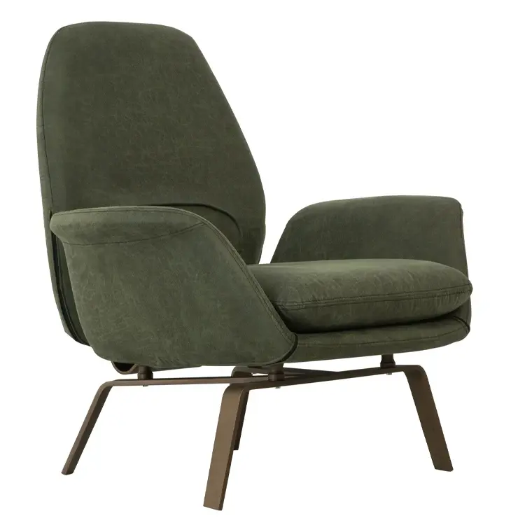 Fotolii din metal - Fotoliu lounge de relaxare cu scoica tapitata BOVISA