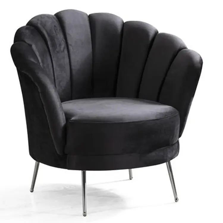 Fotolii din metal - Fotoliu lounge de relaxare cu scoica tapitata SEVILLA