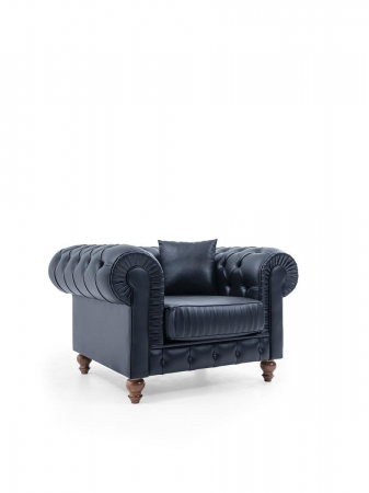 Fotoliu lounge de relaxare cu scoica tapitata tip chesterfield FIELD [4]