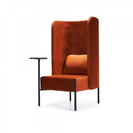 MOBILIER OFFICE - Fotoliu office cu spatar inalt fonoabsorbant si masa - LONG