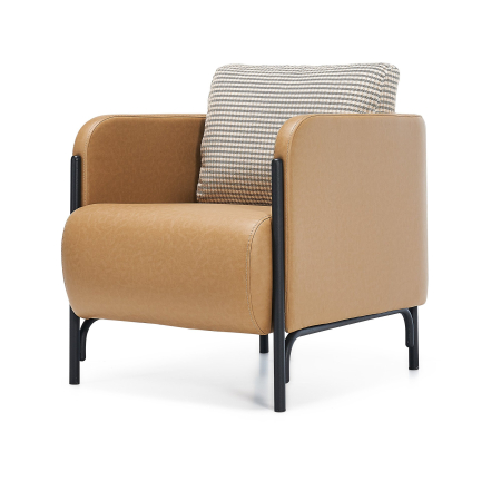 MOBILIER OFFICE - Fotoliu office retro moderna cu cadru metalic - STYLEEN