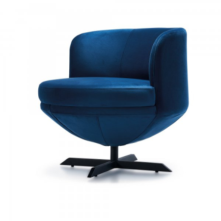 MOBILIER OFFICE - Fotoliu sala de asteptare in stil retro cu catru metalic - PETRUS