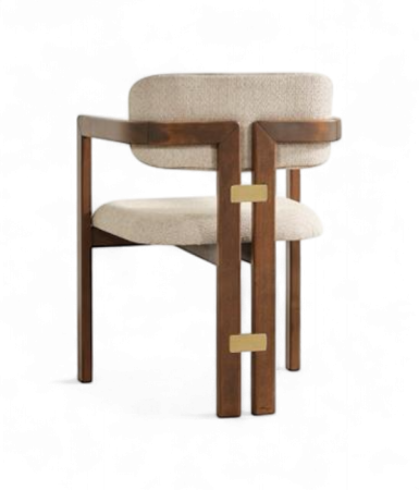 Scaun cu brate de restaurant in stil Japandi geometric - INFERNO [7]